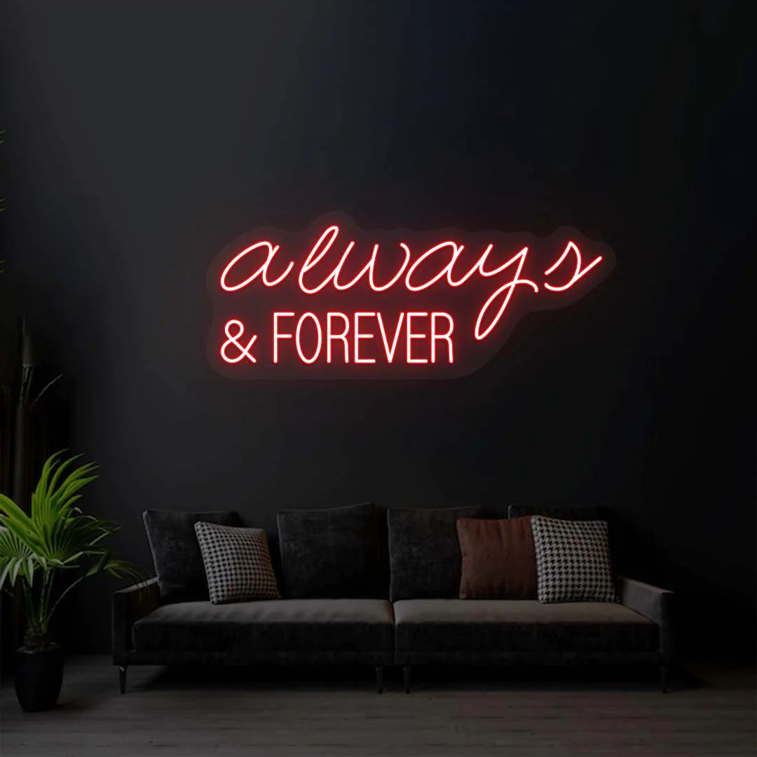 Always and Forever Wedding Neon Sign